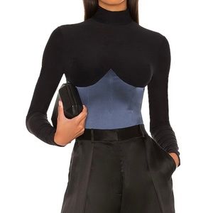 Black and blue Fleur du Mal bodysuit in size Xs.